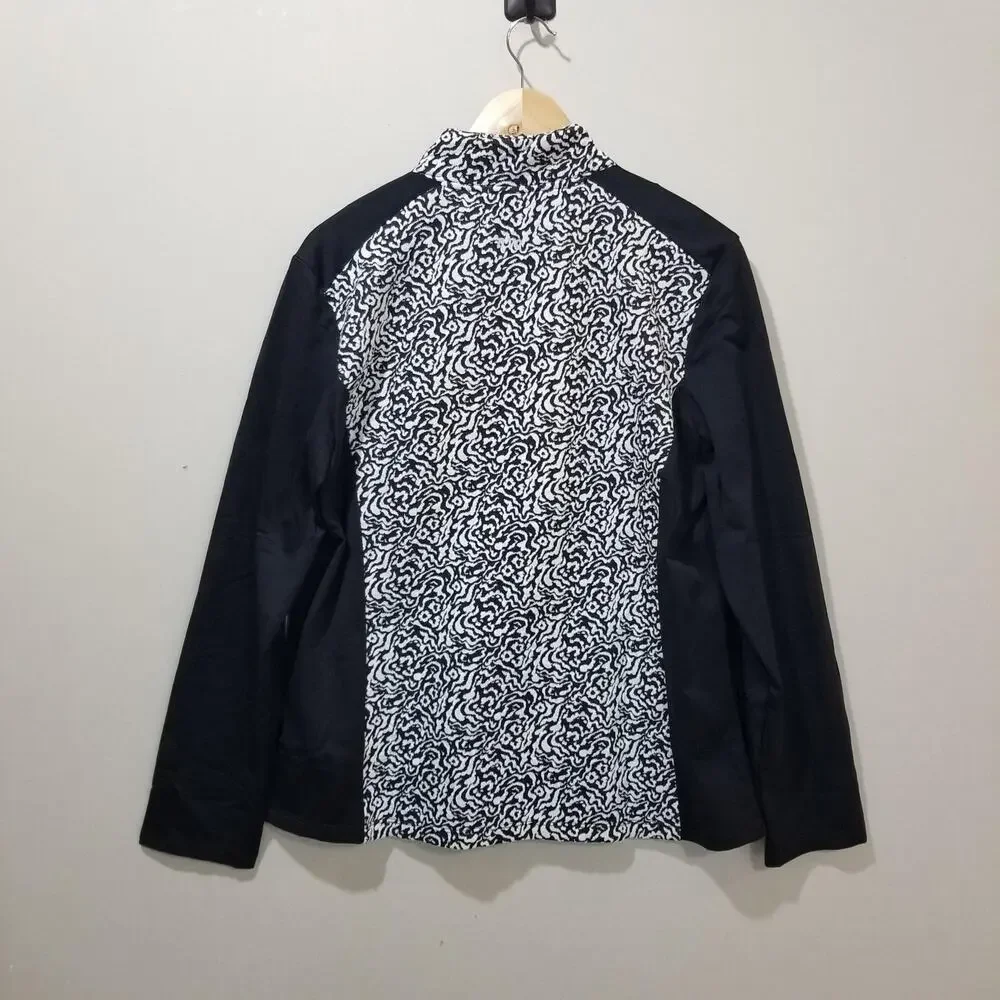 Nivo Golf Jacket Womens XL Black White NWOT Full Zip Golf Stretch Lightweight